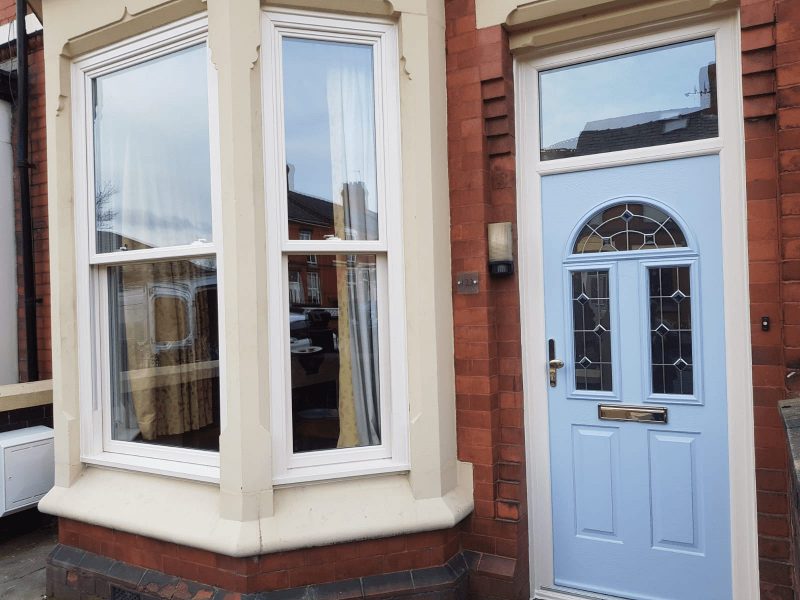 uPVC Sliding Sash Bay Windows: Timeless elegance meets modern functionality.