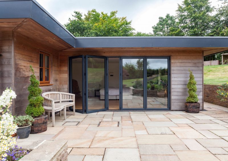 Grey Aluminium Bi-Fold Doors
