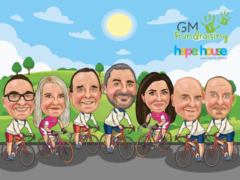 GM Fundraising 100 Cycling Bike Ride: Quickslide hosts the Tour de Quickslide and participates in the 100-mile cycling event, raising funds for Hope House Children’s Hospice.
