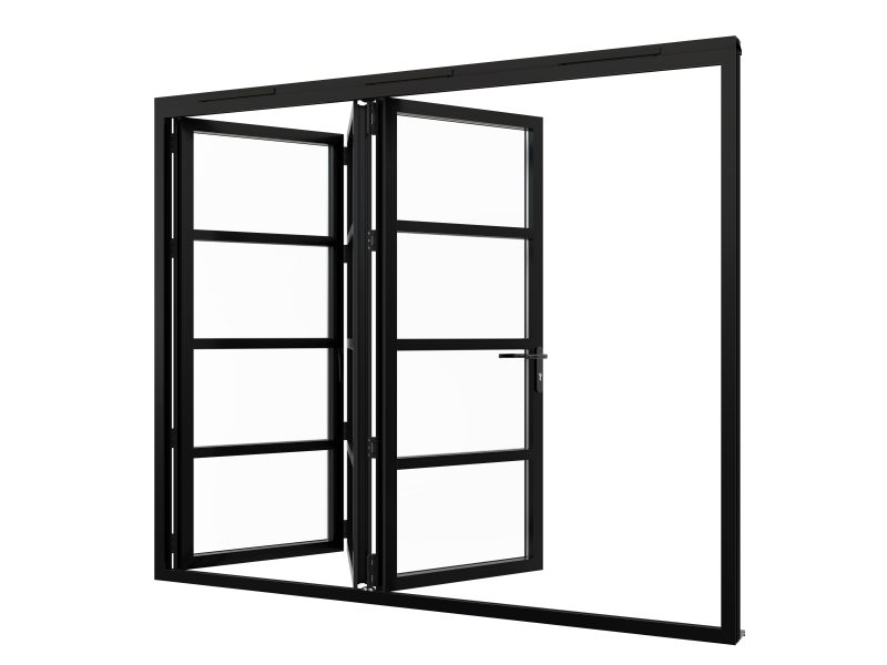 Decorative horizontal bars on aluminium bifold doors for enhanced style and privacy