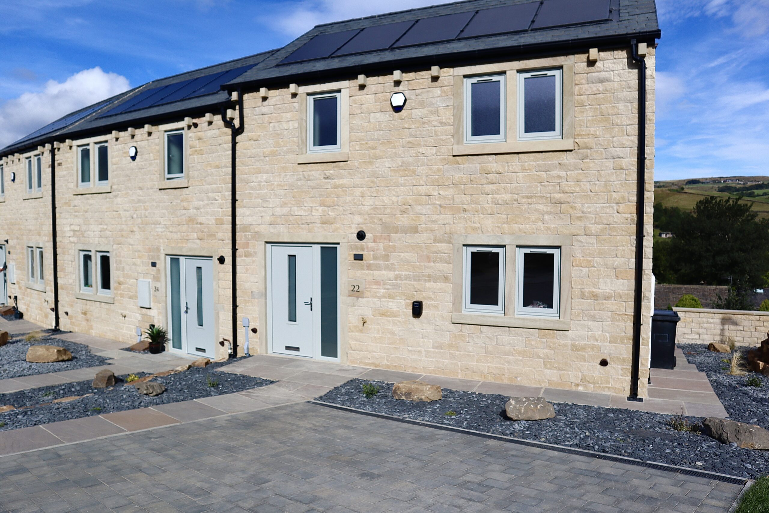 Flush casement windows installed at Lingards Fold development in Slaithwaite