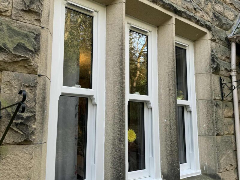 Slimline uPVC sash windows designed to preserve the look of historic buildings