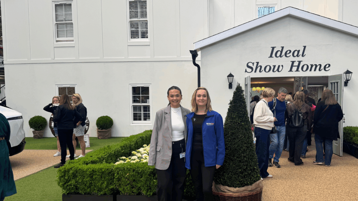 Show home installation featuring Quickslide sash windows in collaboration with Britelite Windows at the Ideal Home Show
