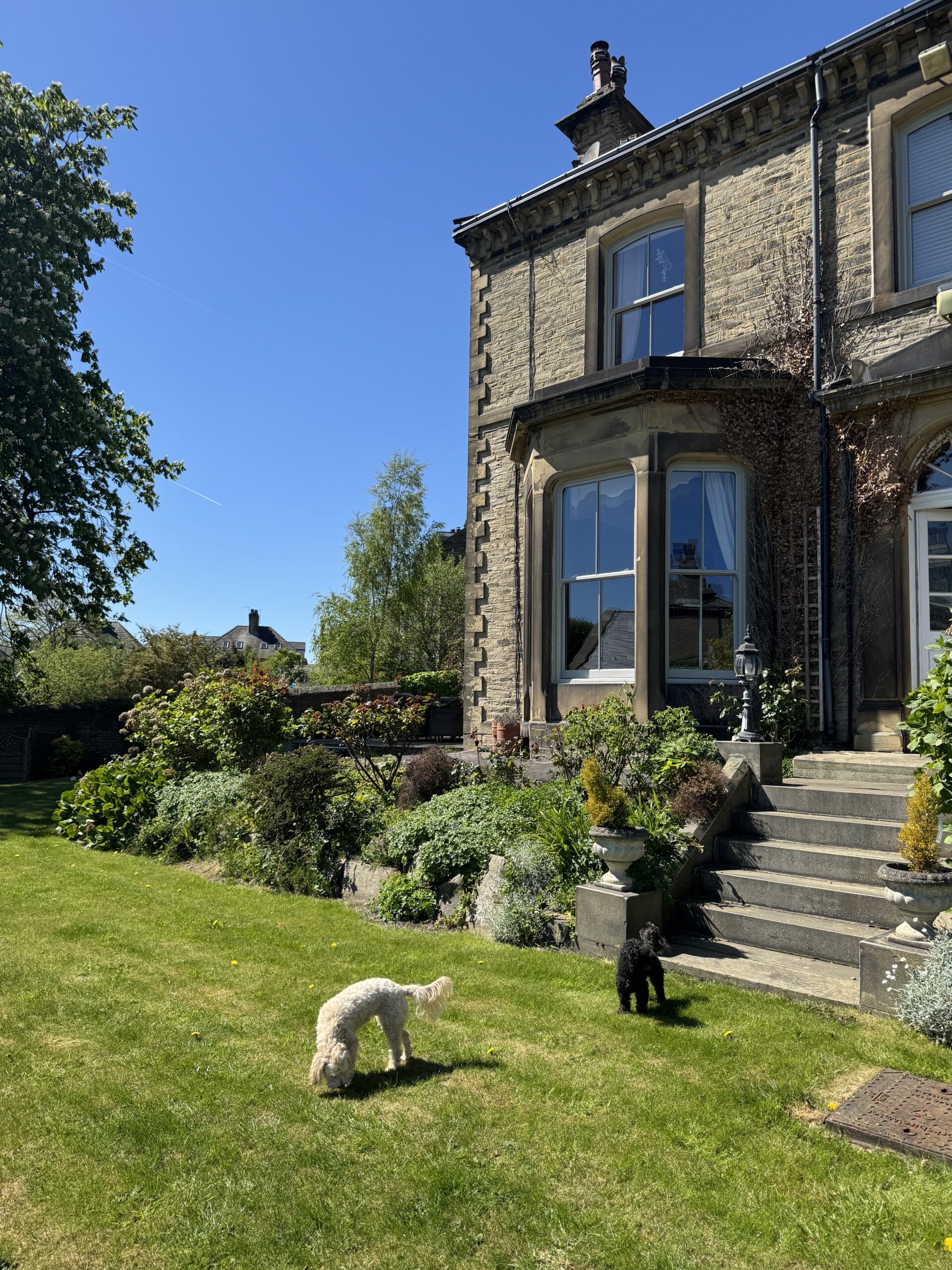 Stone period home upgraded with Agate Grey heritage sash windows
